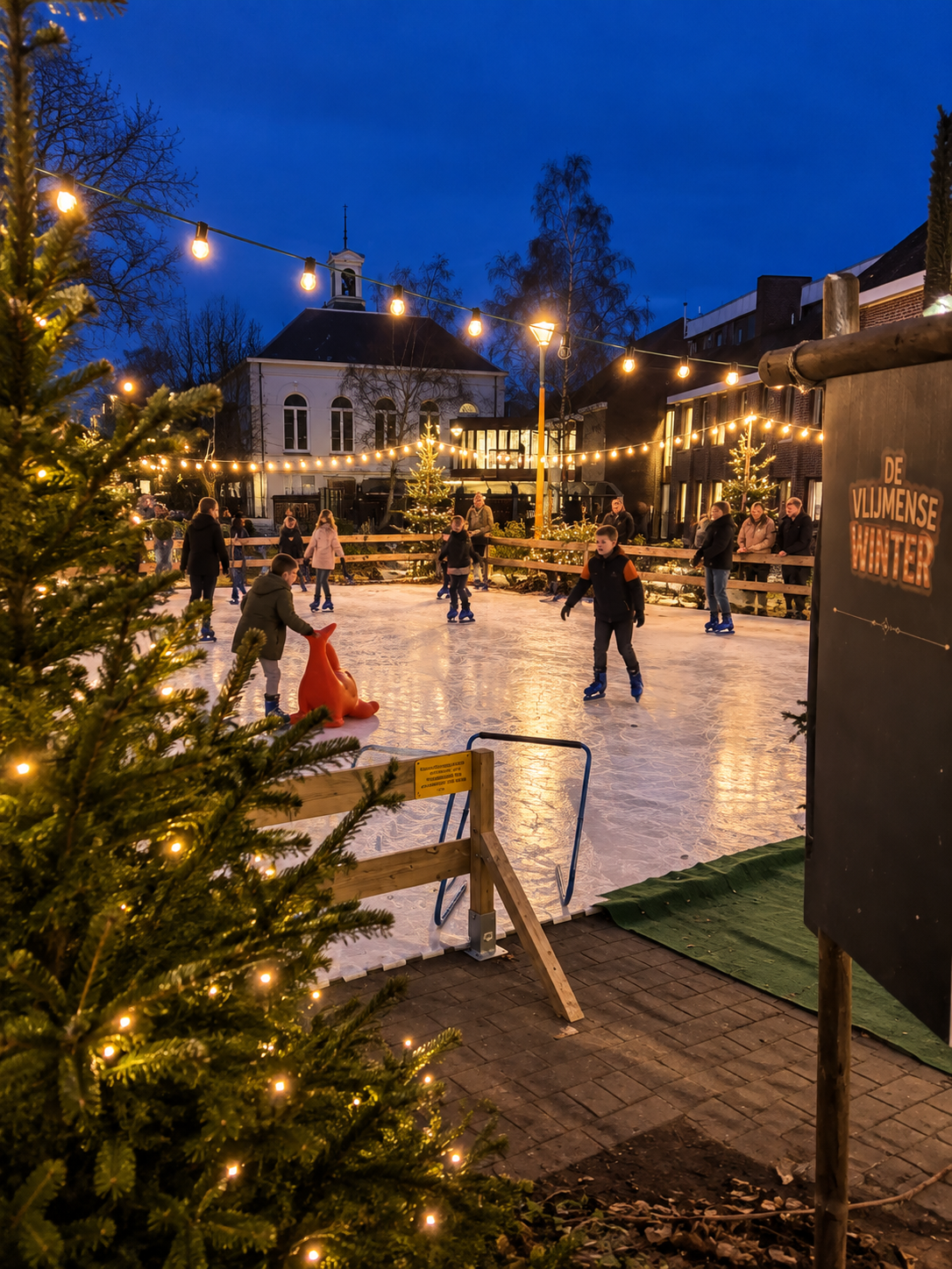 Wat kost het huren van een kunststof schaatsbaan in Maastricht?